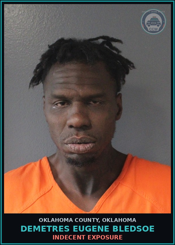 Booking mugshot of Demetres Eugene Bledsoe in Oklahoma County