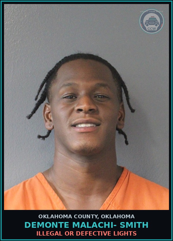 Booking mugshot of Demonte Malachi- Smith in Oklahoma County