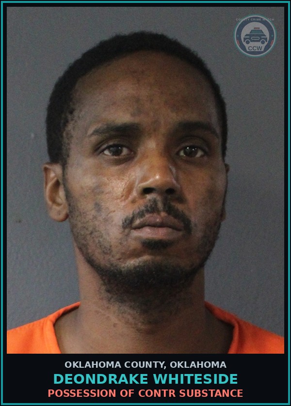 Booking mugshot of Deondrake Whiteside in Oklahoma County
