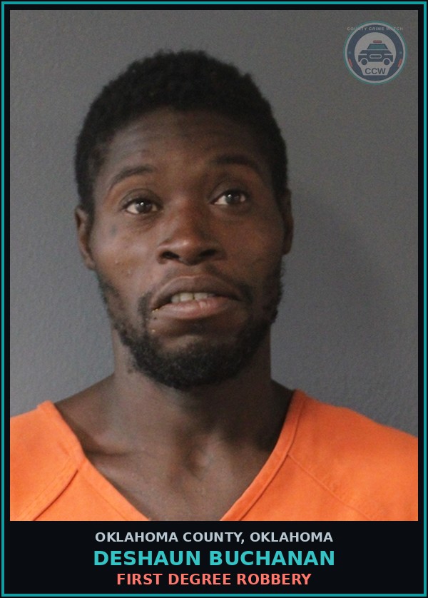 Booking mugshot of Deshaun Buchanan in Oklahoma County