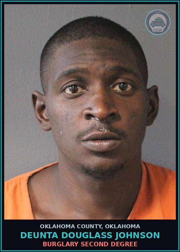 Booking mugshot of Deunta Douglass Johnson in Oklahoma County