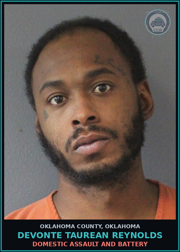 Booking mugshot of Devonte Taurean Reynolds in Oklahoma County