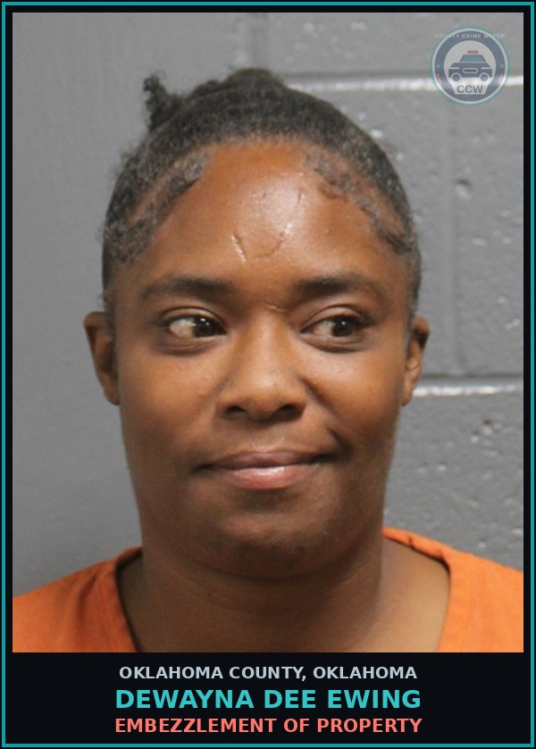 Booking mugshot of Dewayna Dee Ewing in Oklahoma County
