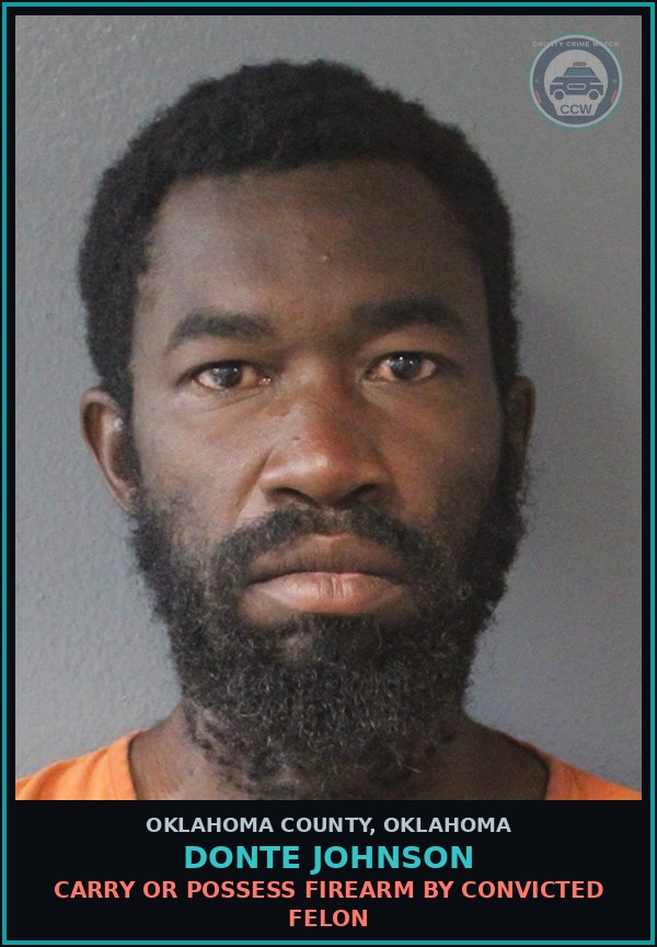 Booking mugshot of Donte Johnson in Oklahoma County