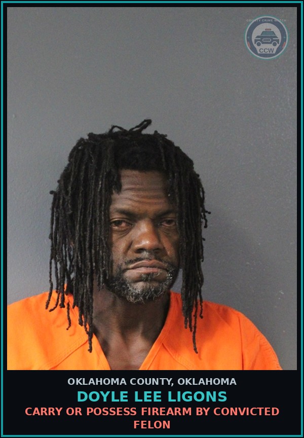Booking mugshot of Doyle Lee Ligons in Oklahoma County