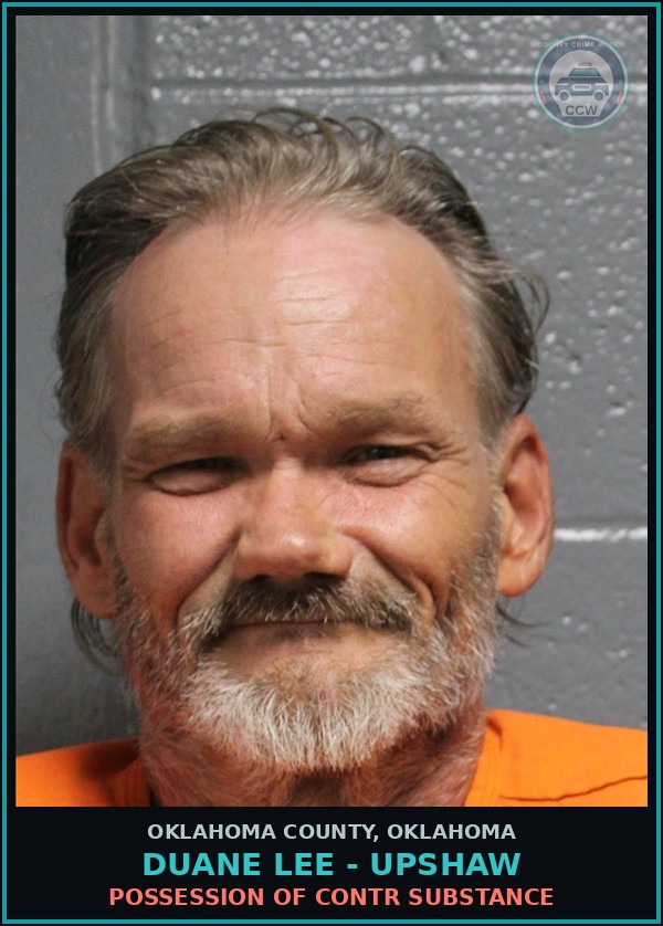 Booking mugshot of Duane Lee - Upshaw in Oklahoma County