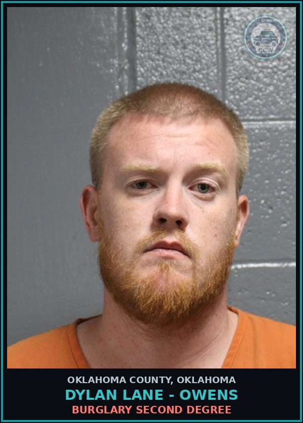 Booking mugshot of Dylan Lane - Owens in Oklahoma County