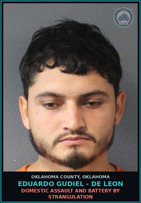 Booking mugshot of Eduardo Gudiel - De Leon in Oklahoma County