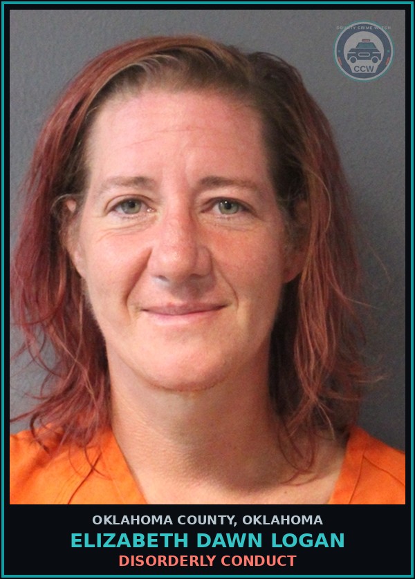 Booking mugshot of Elizabeth Dawn Logan in Oklahoma County