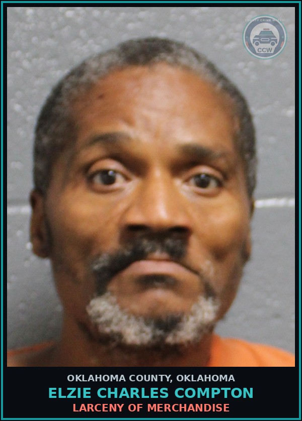 Booking mugshot of Elzie Charles Compton in Oklahoma County