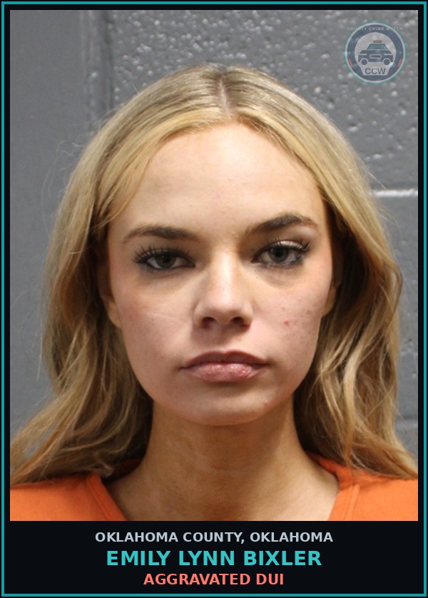 Booking mugshot of Emily Lynn Bixler in Oklahoma County