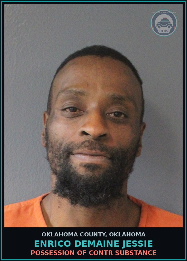 Booking mugshot of Enrico Demaine Jessie in Oklahoma County