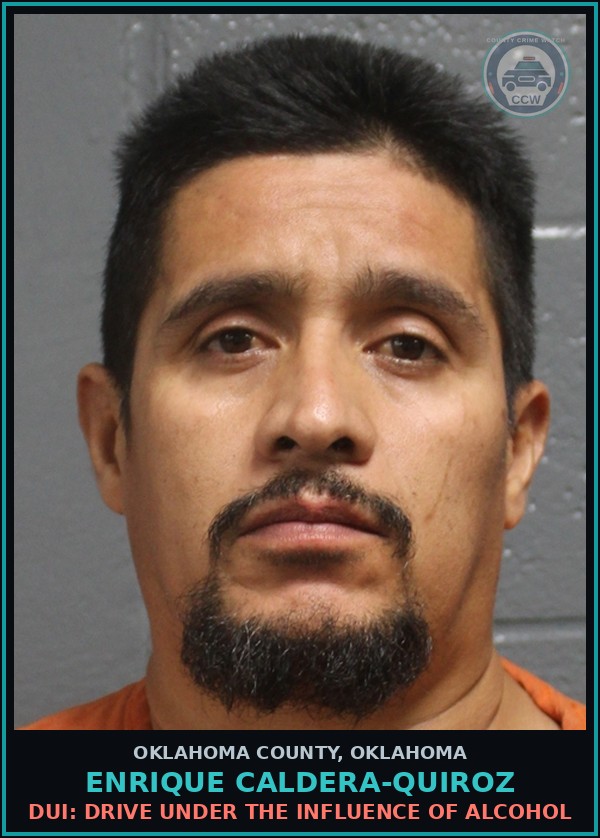 Booking mugshot of Enrique Caldera-Quiroz in Oklahoma County