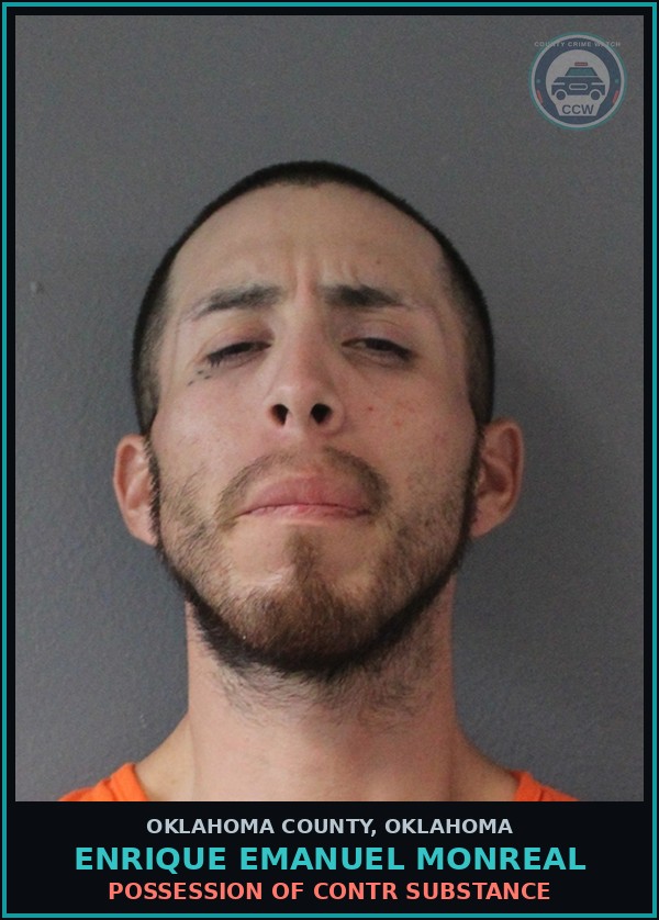 Booking mugshot of Enrique Emanuel Monreal in Oklahoma County