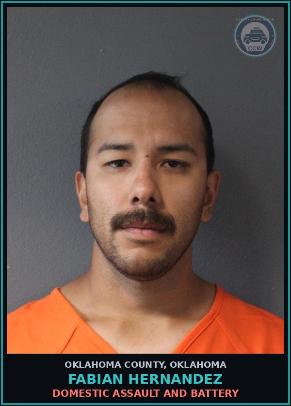 Booking mugshot of Fabian Hernandez in Oklahoma County