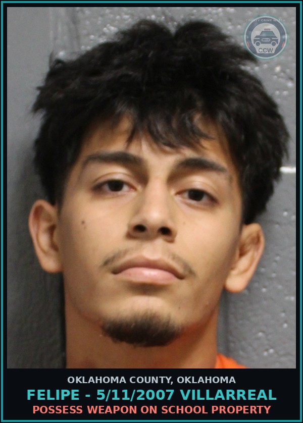 Booking mugshot of Felipe - 5/11/2007 Villarreal in Oklahoma County