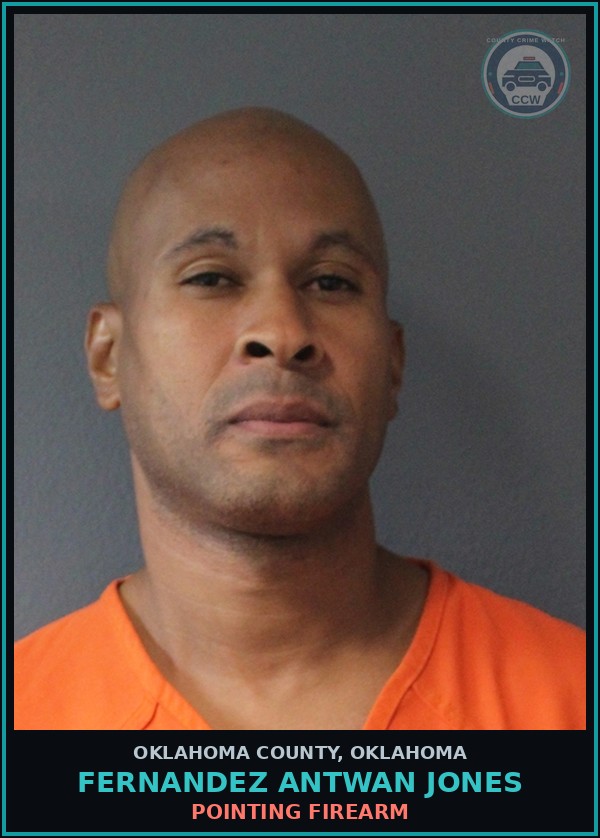 Booking mugshot of Fernandez Antwan Jones in Oklahoma County