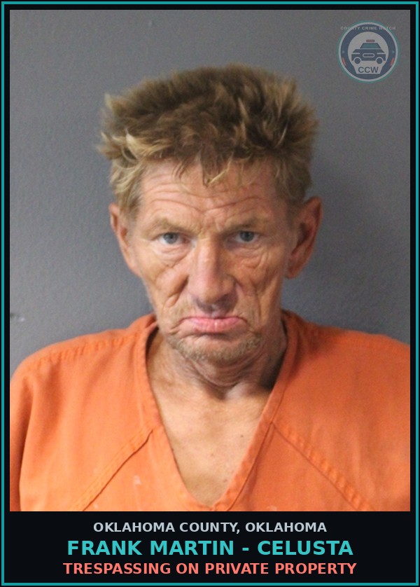 Booking mugshot of Frank Martin - Celusta in Oklahoma County