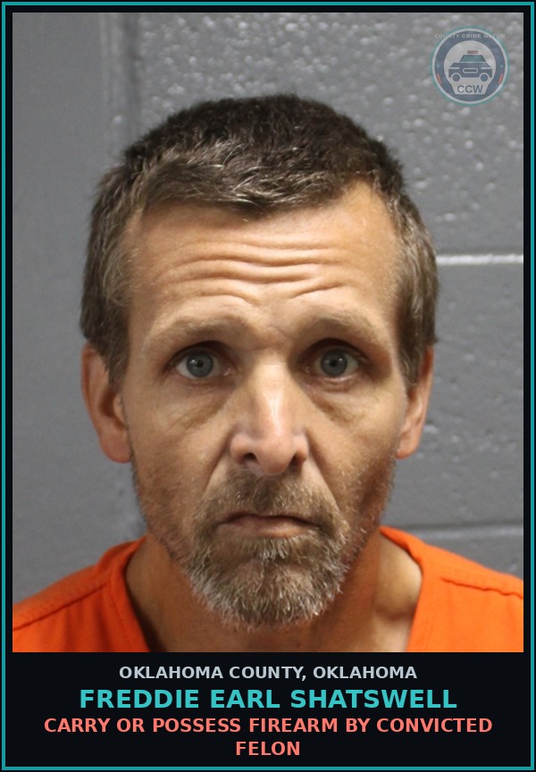 Booking mugshot of Freddie Earl Shatswell in Oklahoma County