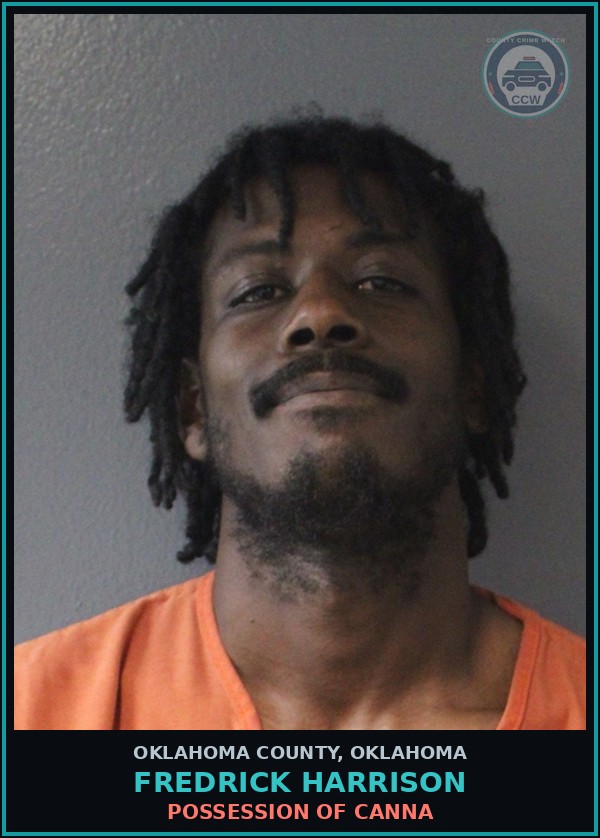 Booking mugshot of Fredrick Harrison in Oklahoma County