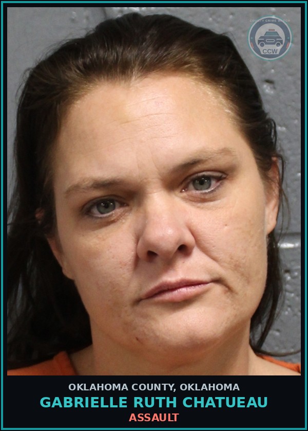 Booking mugshot of Gabrielle Ruth Chatueau in Oklahoma County