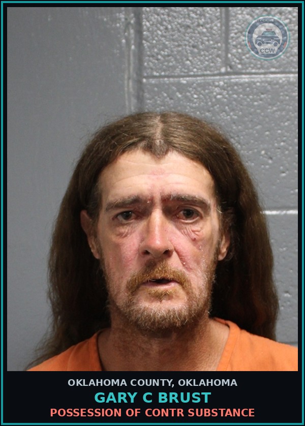 Booking mugshot of Gary C Brust in Oklahoma County