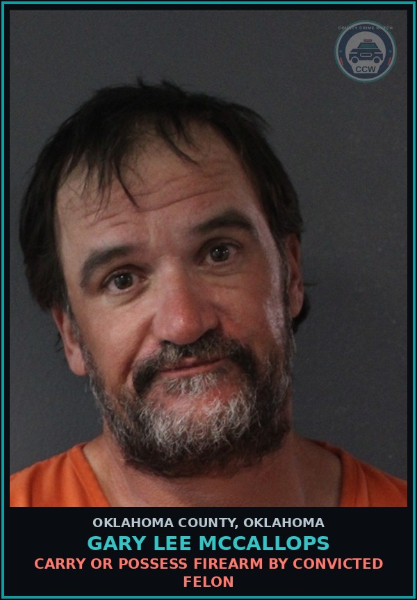 Booking mugshot of Gary Lee Mccallops in Oklahoma County