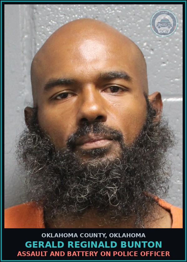 Booking mugshot of Gerald Reginald Bunton in Oklahoma County