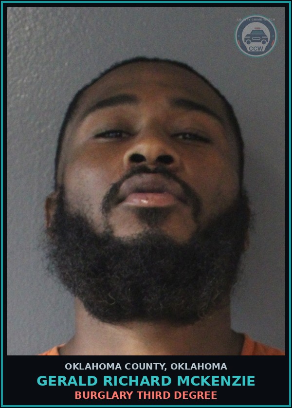 Booking mugshot of Gerald Richard Mckenzie in Oklahoma County