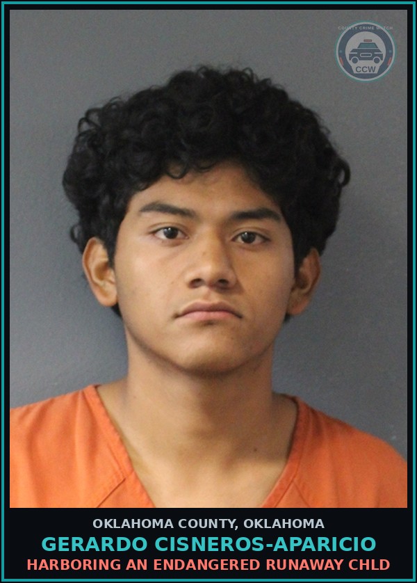 Booking mugshot of Gerardo Cisneros-Aparicio in Oklahoma County