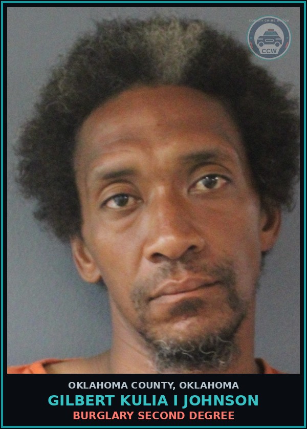 Booking mugshot of Gilbert Kulia I Johnson in Oklahoma County