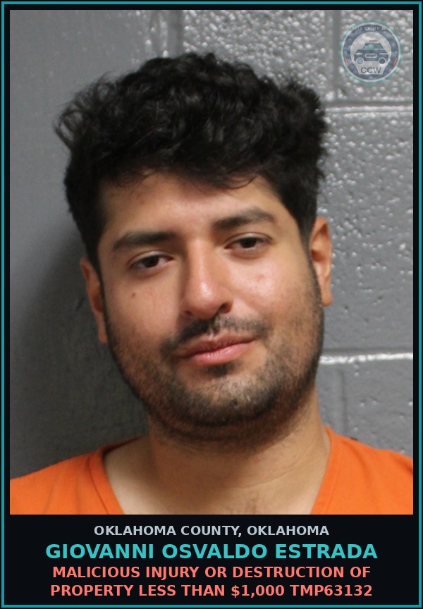 Booking mugshot of Giovanni Osvaldo Estrada in Oklahoma County