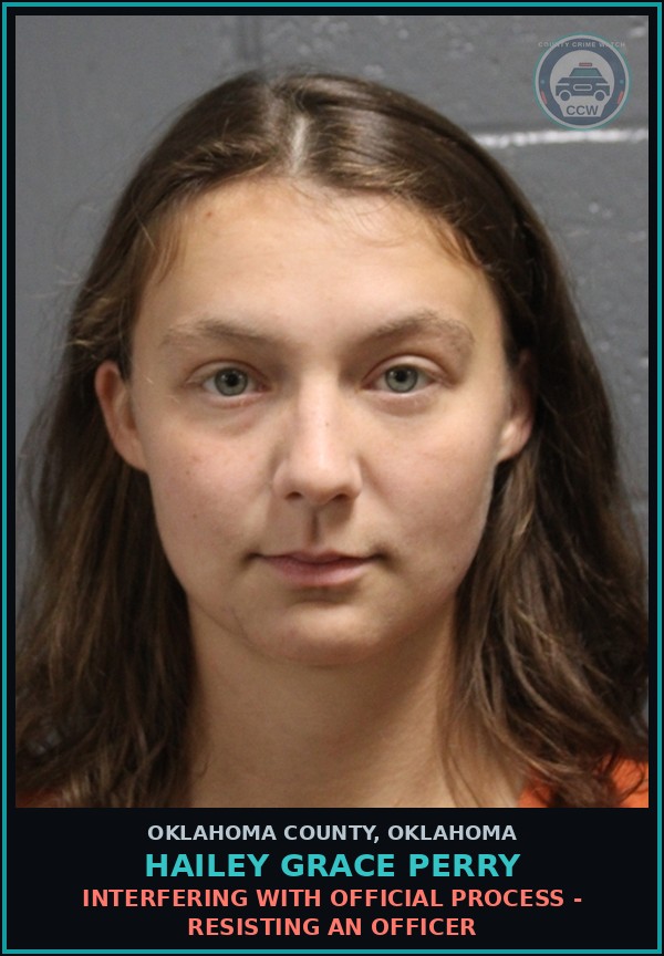 Booking mugshot of Hailey Grace Perry in Oklahoma County
