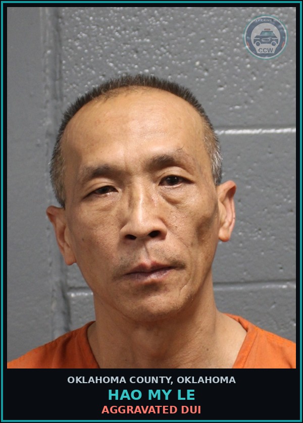 Booking mugshot of Hao My Le in Oklahoma County