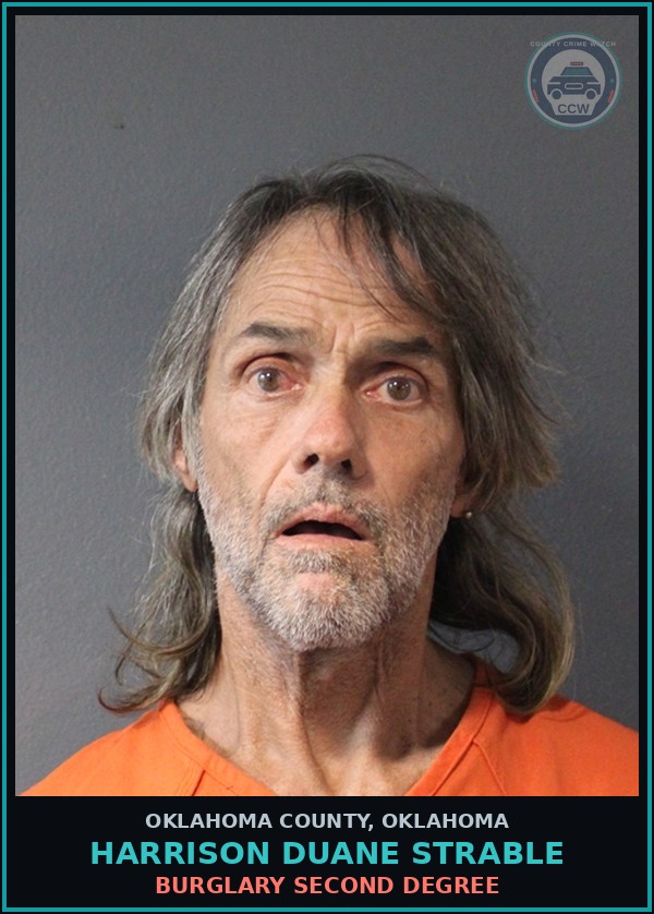 Booking mugshot of Harrison Duane Strable in Oklahoma County