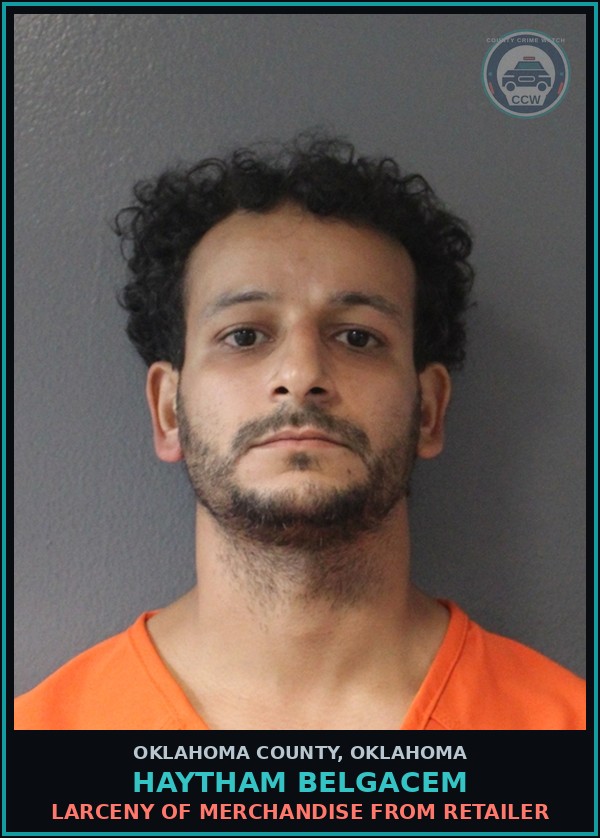 Booking mugshot of Haytham Belgacem in Oklahoma County