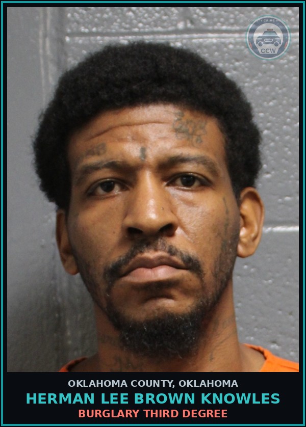 Booking mugshot of Herman Lee Brown Knowles in Oklahoma County