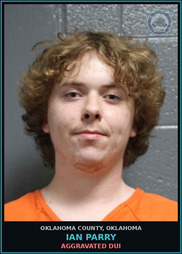 Booking mugshot of Ian Parry in Oklahoma County