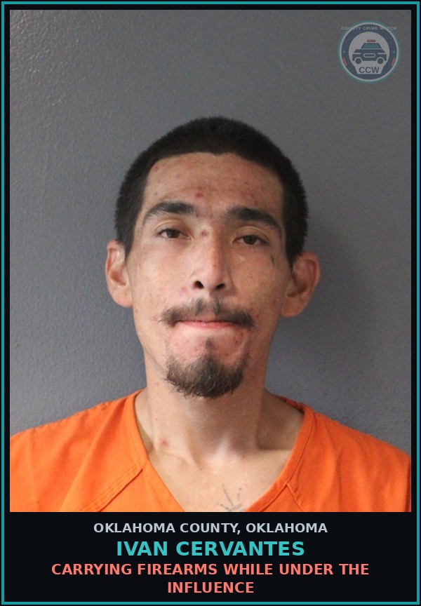 Booking mugshot of Ivan Cervantes in Oklahoma County