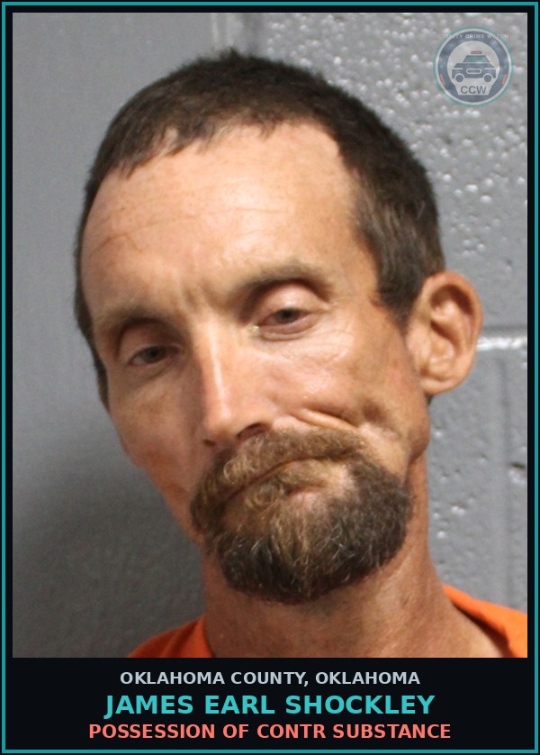Booking mugshot of James Earl Shockley in Oklahoma County