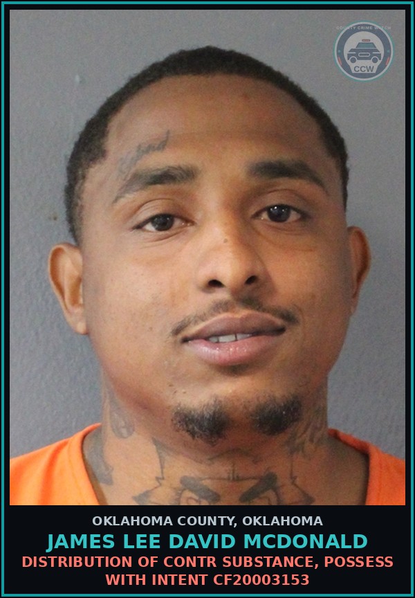 Booking mugshot of James Lee David Mcdonald in Oklahoma County