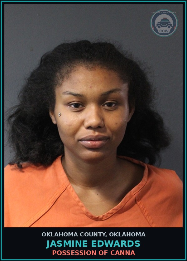 Booking mugshot of Jasmine Edwards in Oklahoma County