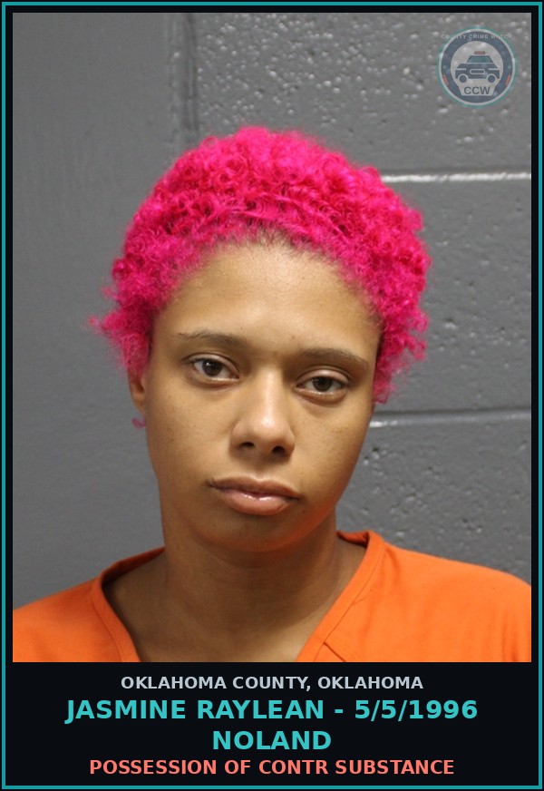 Booking mugshot of Jasmine Raylean - 5/5/1996 Noland in Oklahoma County