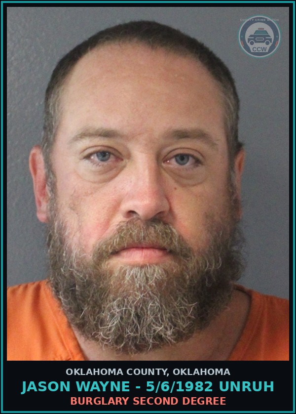 Booking mugshot of Jason Wayne - 5/6/1982 Unruh in Oklahoma County