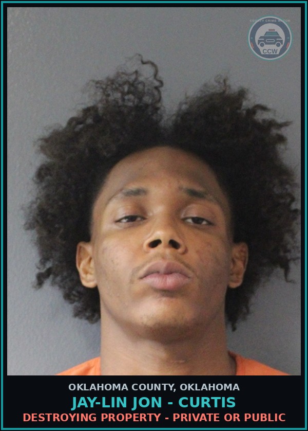 Booking mugshot of Jay-Lin Jon - Curtis in Oklahoma County