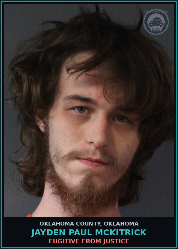 Booking mugshot of Jayden Paul Mckitrick in Oklahoma County