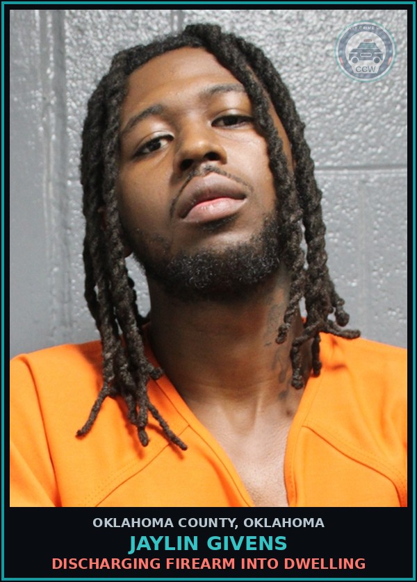 Booking mugshot of Jaylin Givens in Oklahoma County