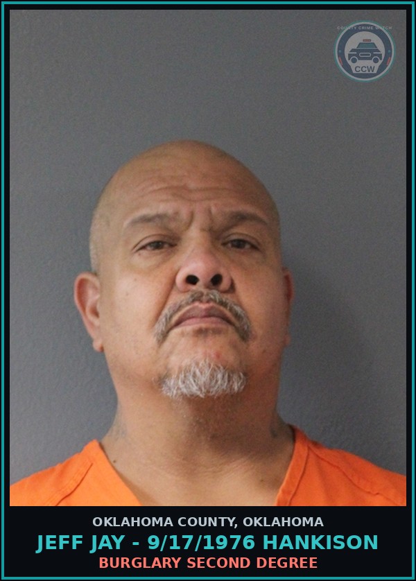 Booking mugshot of Jeff Jay - 9/17/1976 Hankison in Oklahoma County