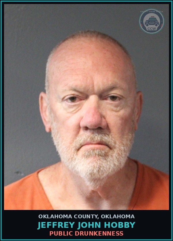 Booking mugshot of Jeffrey John Hobby in Oklahoma County