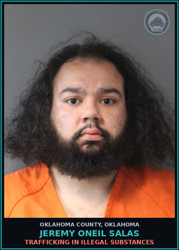 Booking mugshot of Jeremy Oneil Salas in Oklahoma County